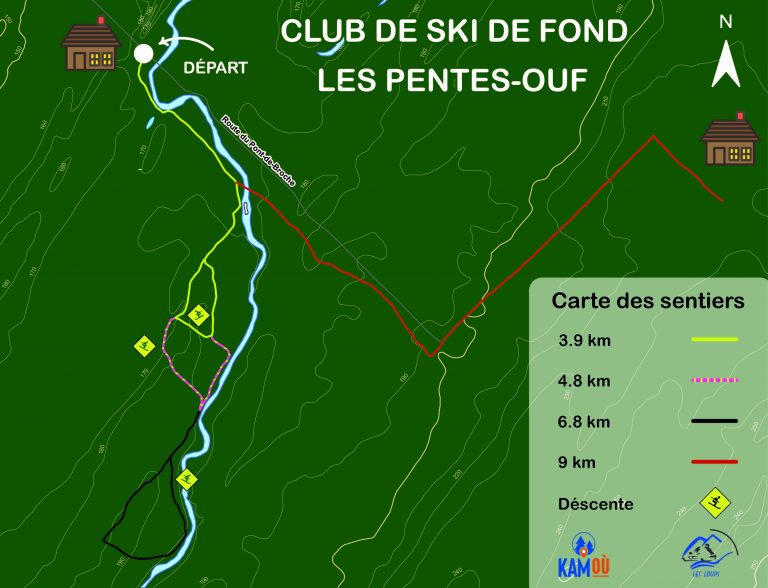 Carte des pistes SainteHélènedeKamouraska